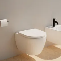 Evineo ineo5 Wand-Tiefspül-WC mit WC-Sitz Weiß matt