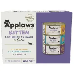 Applaws Nassfutter Kitten Gemischte Auswahl in Gelee Multipack 6x70 g