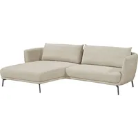 Schöner Wohnen Ecksofa "Pearl, zeitlos und elegant, 5 Jahre Hersteller-Garantie, bequem", beige (natur), B:270cm H:71cm T:160cm, 96% Polyester, 4% Polyacryl, SCHÖNER WOHNEN-KOLLEKTION, Sofas, Ecksofa, L-Form, Maße (B/H/T): 270/71/160 cm, Füße Metall