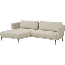 Schöner Wohnen Ecksofa "Pearl, zeitlos und elegant, 5 Jahre Hersteller-Garantie, bequem", beige (natur), B:270cm H:71cm T:160cm, 96% Polyester, 4% Polyacryl, SCHÖNER WOHNEN-KOLLEKTION, Sofas, Ecksofa, L-Form, Maße (B/H/T): 270/71/160 cm, Füße Metall