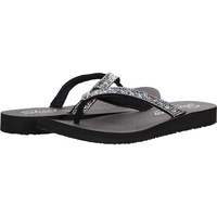 Skechers Damen Meditation-Lotus Bae Flipflop, Schwarz Multi, 40 EU