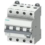 Siemens 5SU13466FP16 FI-Schutzschalter/Leitungsschutzschalter Sicherungsgröße = 3 4polig 16A 0.03A