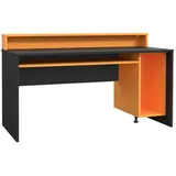 Forte Tezaur Gaming Desk mit RGB-Beleuchtung orange/schwarz