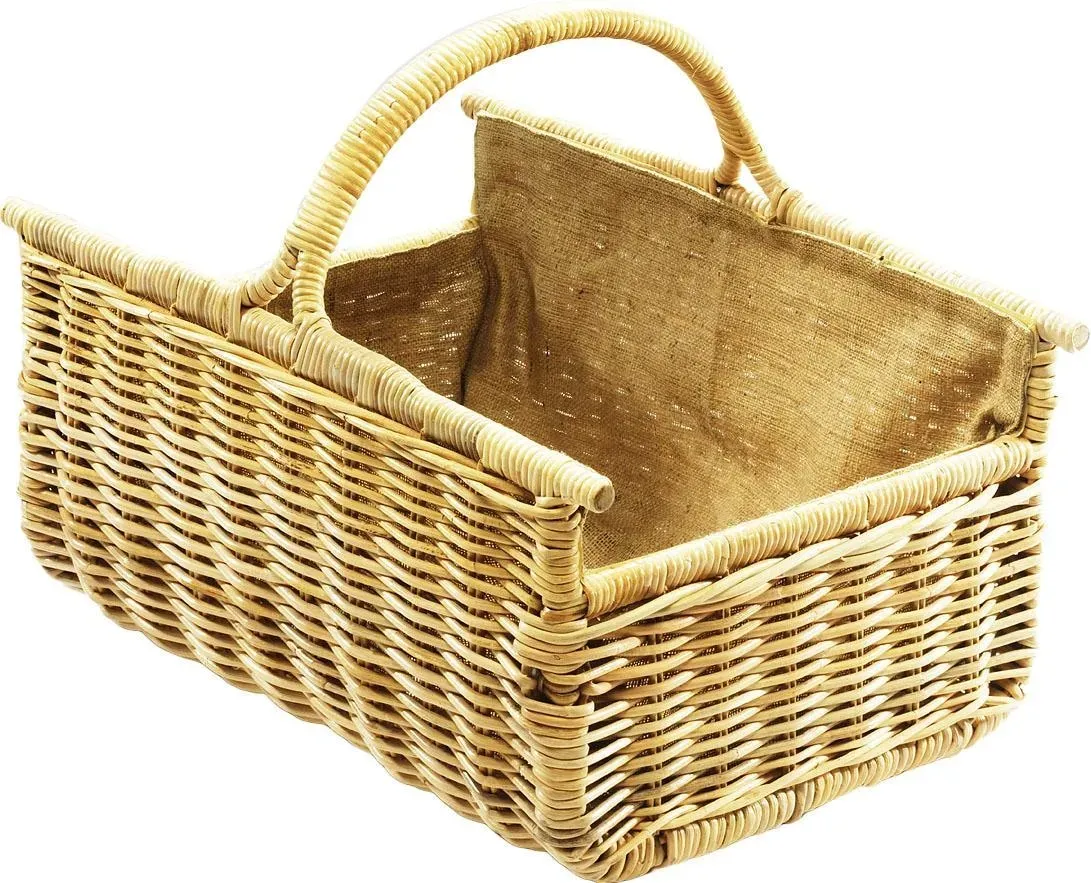 Aufbewahrungskorb LOCKER, beige (natur), B:66cm H:45cm T:45cm, Rattan, Aufbewahrungsboxen