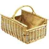 Aufbewahrungskorb LOCKER, beige (natur), B:66cm H:45cm T:45cm, Rattan, Aufbewahrungsboxen