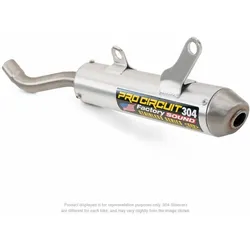 PRO CIRCUIT 304 Schalldämpfer Endkappe aus gebürstetem Aluminium/Edelstahl