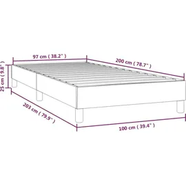 vidaXL Boxspringbettgestell 100 x 200 cm Creme