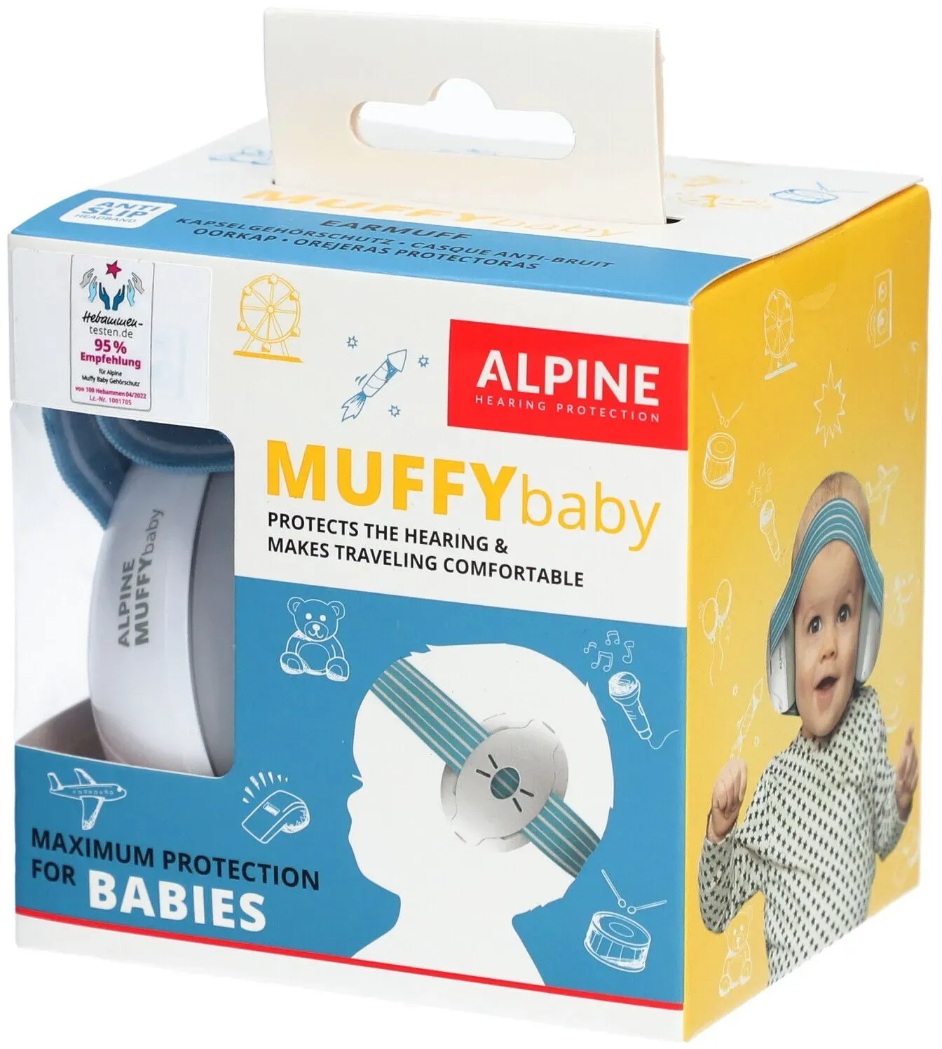 Alpine Muffy Baby - Brustbeutel Anti-Bruit - Bleu