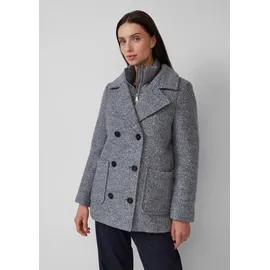 s.Oliver Bouclé-Jacke mit herausnehmbarem Steppeinsatz - grau - 48