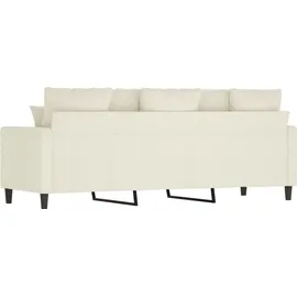 vidaXL 3-Sitzer-Sofa Creme 180 cm Samt