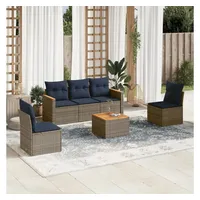 vidaXL Gartensofa-Set 6-tlg. grau