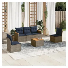 vidaXL Gartensofa-Set 6-tlg. grau