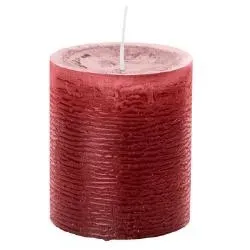 Wiedemann Kerzen Bordeaux Rustic Kerzen, durchgefärbte Stumpenkerzen inkl. ASF 130 x 68 mm