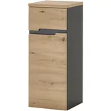 Die Möbelfundgrube Bad Unterschrank Artisan Eiche - grau 30 cm - MEMPHIS