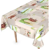 ANRO Wachstuchtischdecke Wachstischdecke Tischdecke abwaschbar Gartentischdecke Wachstuch Eckig rund