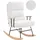 Beliani Schaukelsessel ESKELIN Bouclé 70 x 90 x 80 cm Cremeweiß mit verstellbarer Rückenlehne