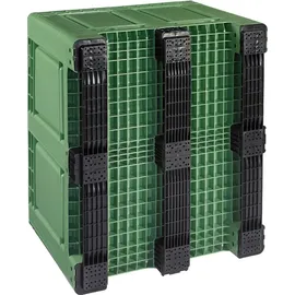 Logiplast Palettenbox mit Deckel LxBxH: 1200 x 1000 x 790 mm geschlossen mit 3 Kufen -