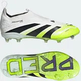 adidas Predator Elite Laceless FG Kinder - cloud white/core black/lucid lemon 34