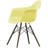 Vitra - Eames Plastic Armchair DAW RE, Ahorn dunkel / citron (Filzgleiter basic dark)