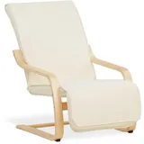 Homestyle4u Relaxsessel mit Fußstütze in Beige