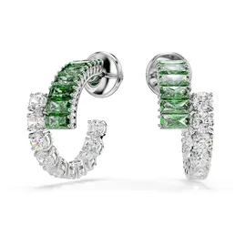Swarovski Creolen Global Collection grün 5732264 rhodiniert