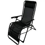 DEGAMO Relaxsessel NIZZA, Metall + Kunstgewebe schwarz, klappbar