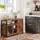 VASAGLE Kommode 110 x 75 x 33 cm Braun / Schwarz