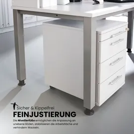 bümö Schreibtisch Serie-Q Graphit grau