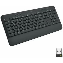 Logitech Signature K650, Volle Größe (100%), Kabellos, Bluetooth, Membran Key Switch, QWERTY, Graphi - Grau