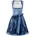 Mini Dirndl Nanita rauchblau 40