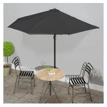 vidaXL Balkon-Sonnenschirm 300 x 150 cm schwarz halbrund