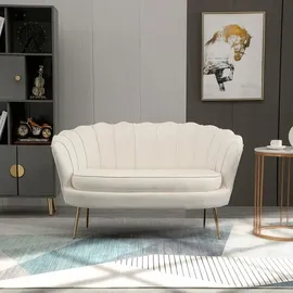 Homcom Sofa, Creme, Textil, 77x77x130 cm, - Couches, Sofas