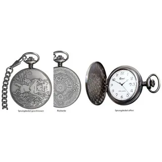 RUHLA Garde' Ruhla Taschenuhr mit Kette 86802 Motiv Taschenuhr mit Datum  NEU