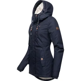 Ragwear Winterjacke "Monade", Damen, Gr. XXL (44), blau (marine), Obermaterial: 65% Polyester, 35% Baumwolle. Futter: 100% Polyester.