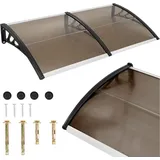 OEM Vordach über der Eingangstür 200 x 100 cm braun