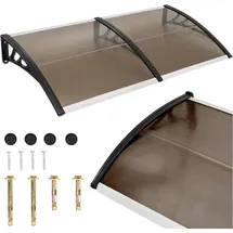 OEM Vordach über der Eingangstür 200 x 100 cm braun