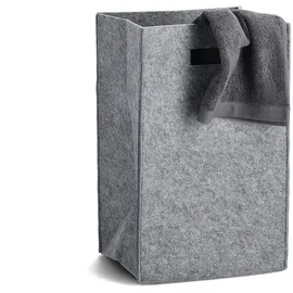 Zeller Wäschesammler, Filz, Stoff, grau, 35 x 30 x 55 cm
