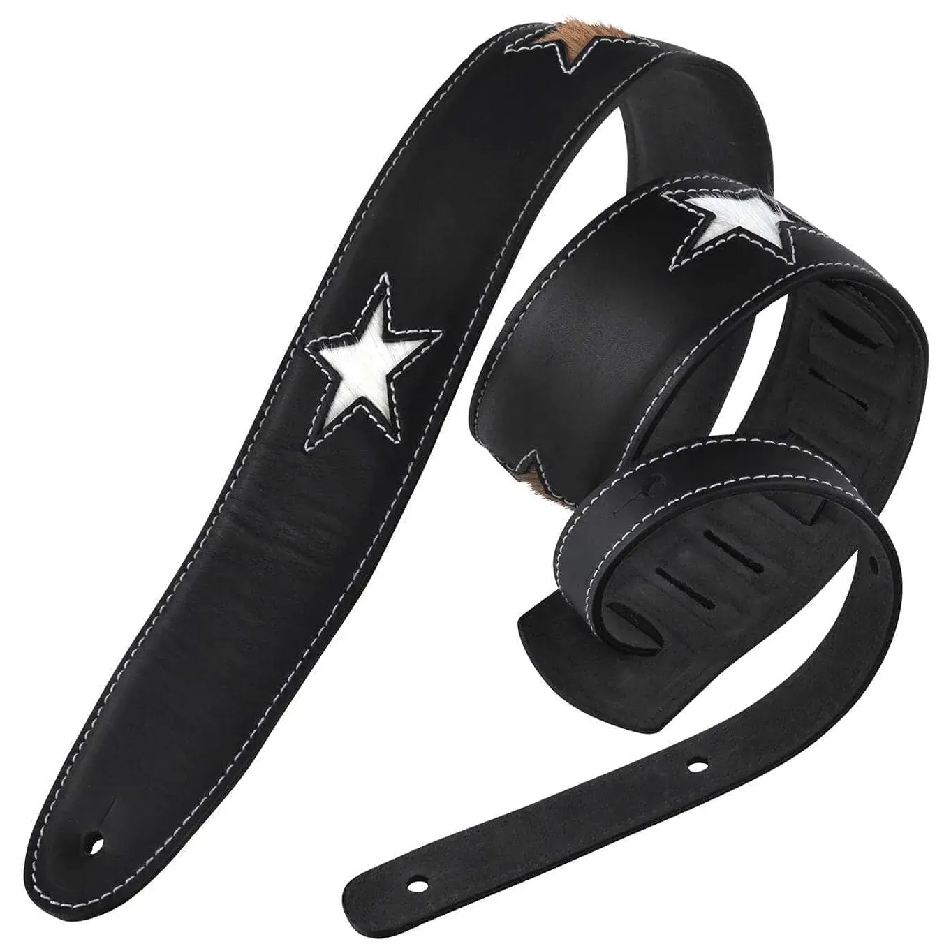 Bourbon Strap Guitar Star Strap Black - Gitarrengurt