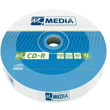 MyMedia CD-R 700 MB, 10er Pack Spindel, Rohlinge Printable, 52-fache Brenngeschwindigkeit Mit Langer Lebensdauer, Leere CDs Beschreibbar, Audio Rohling, Bedruckbar