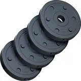 ScSPORTS® Hantelscheiben - Set, 2,5/5/10 kg, 1,25 kg, Ø 30/31mm, Zement, Kunststoff - Gewichtsscheiben, Hantelscheiben-Set, Fitness Scheiben, Gewichte für Hantel, Langhantel (5 kg (4 x 1,25 kg))