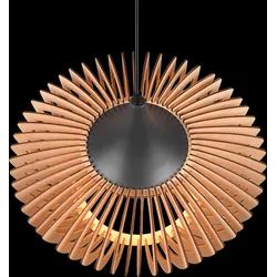 Trio 315900142 hängende Deckenleuchte Colino 1x40W | E27 - höhenverstellbar, anthrazit, natur