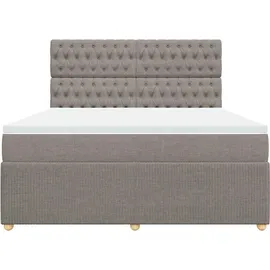 vidaXL Boxspringbett 180 x 200 cm Taupe