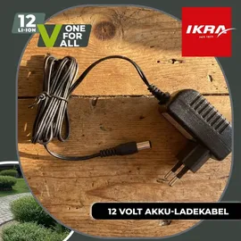 IKRA Akku Ladegerät Ladekabel mit LED Anzeige, kompatibel mit IKRA 12V Akku Familie