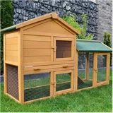 zooprinz Kaninchenstall Hasenstall Haupthaus mit Kuschelplatz für ihre Hasen - unten viel Auslauf für Kleintiere: Hasen Kaninchen Meerschweinchen