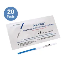 One+Step ultraempfindlicher Schwangerschaftstest - Frühschwangerschaftstest 10 miu/ml 20 St Teststreifen