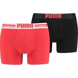 Puma Placed Logo Boxer schwarz/rot M 2er Pack