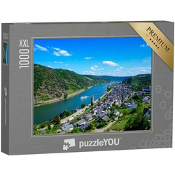 puzzleYOU Puzzle Puzzle 1000 Teile XXL „Oberwesel am Rhein aus der Vogelperspektive“, 1000 Puzzleteile, puzzleYOU-Kollektionen Rhein