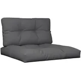 vidaXL Palettenkissen 2-tlg. 120 x 80 x 10 cm grau