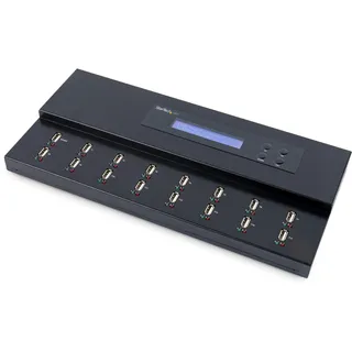 Startech StarTech.com 1:15 USB Stick Klonstation und Löscher, Kopierer für mehrere USB Laufwerke, System and File und Sector-by-Sector Kopieren, 1,5 GB/min, Single und 3-Pass Löschen, LCD Display (USBDUPE115)