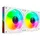 Mars Gaming MF-3DPROX2, Kit 2x PWM 120mm Lüfter, ARGB Triple Infinity Mirror 360° Beleuchtung, PWM-Steuerungssystem, FDB-Lager, PC-Lüfter mit voller ARGB-Kompatibilität, Weiß